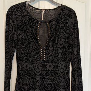 Free People Burnout Velvet Top